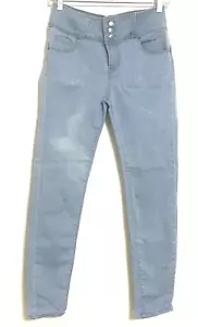 Women's Jeans Wax size 9 Light Blue Jeans Denim Stretch - Zipper and 3 Buttons - Picture 1 of 7