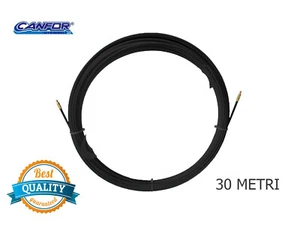 CANFOR 155/30 Molla Sonda Passacavi in nylon-acciaio ø 6mm NERO 30 METRI - Foto 1 di 1