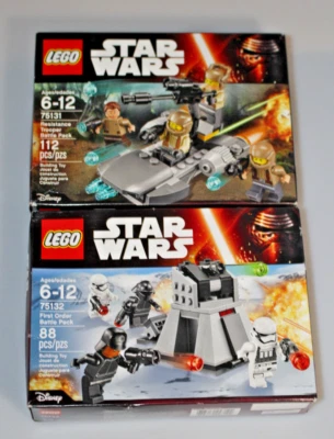 LEGO Star Wars Lot Resistance Trooper, First Order Battle Pack (75131,75132) NEW - Image 1 of 4