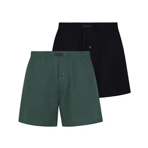BRUNO BANANI 2er Pack Boxershorts LOOSE Fit 22012691-4806 tannengrün schwarz - Bild 1 von 5