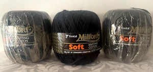 Tootal Milford Soft Knitting Cotton 4 Ply Yarn 50g ball x 3 Black Australia - Picture 1 of 3