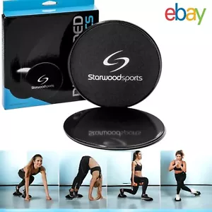 2 x Yoga Gliding Discs Double Sided Ab Core Training Exercise Sliding Gym Disc - Picture 1 of 6