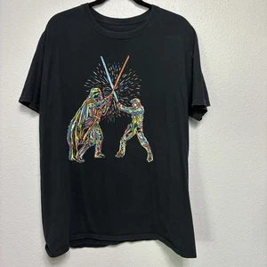 Star Wars Mad Engine XL Grafik T-Shirt Darth Vader vs Luke Skywalker Lichtschwert - Bild 1 von 4