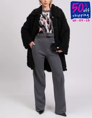 PVP €855 STELLA MCCARTNEY Pantalón Tejido Lana IT42 US6-8 UK10 M Hecho en Italia Foto 1 de 4