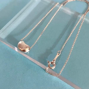 TIFFANY Elsa Peretti Bohne Silber 925 Anhänger Halskette - Bild 1 von 24