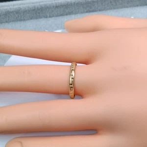 18K Gelbgold Bandring Gr. 7 Stopper vorsteckbar leichtes griechisches Design NEU - Bild 1 von 9
