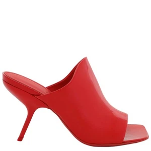 Salvatore Ferragamo Red Calfskin Open-Toe Slide Sandals - Picture 1 of 4