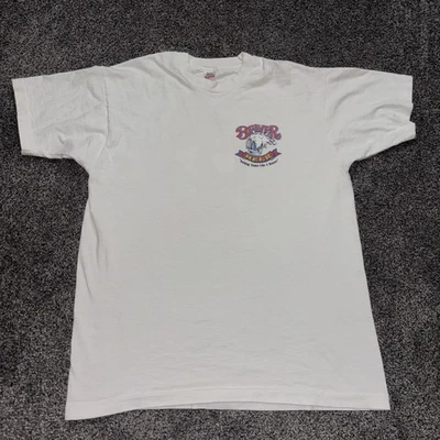 Vintage Beaver Beer Drinking T Shirt Single Stitch XL Light Stains 1992 Humor - Image 1 of 4