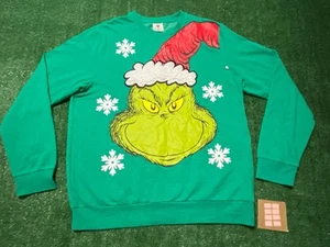 Men’s Adult Dr Seuss The Grinch Sweatshirt L Large - Picture 1 of 6