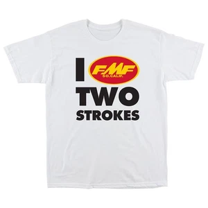 FMF 2 Strokes T-Shirt Medium White - Picture 1 of 1