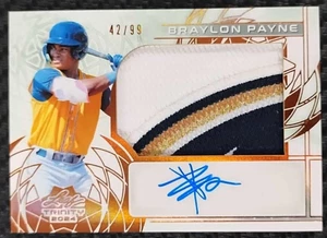 2024 Leaf Trinity Braylon Payne Jersey /99 Patch RPA AUTO Rookie BREWERS #PABP1 - Bild 1 von 6
