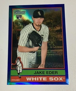 2025 Topps Heritage JAKE EDER blu rifrattore Rookie Card RC #95 White Sox - Foto 1 di 2