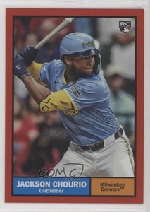 2024 Archives 1961 Topps Red Hot Foilboard/50 Jackson Chourio #44 Rookie RC - Imagen 1 de 3