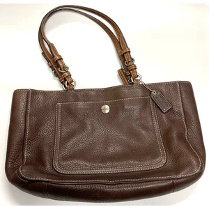 Coach Chelsea Brown Pebble Leather Tote K0751-F10892 - Picture 1 of 12