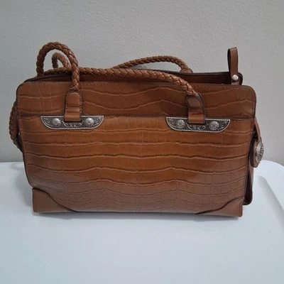 Bolso de Hombro Bueno Vintage Y2K Texturizado Imitación Cuero Mango Largo Trenzado Plateado Foto 1 de 4