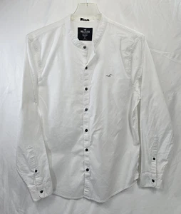 Hollister Epic Flex Stretch Button Front Hemd Herren Weiß Slim Fit LS XL - Bild 1 von 15