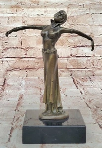 Demetre Chiparus Egyptian Art Bronze Sculpture Signed D.H. Chiparus Statue Gift - Picture 1 of 10