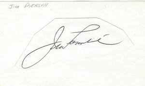SIGNED 3x5 INDEX CARD OF JIM PIERSALL (DECEASED 2017)! GREAT AUTOGRAPH! - Picture 1 of 1