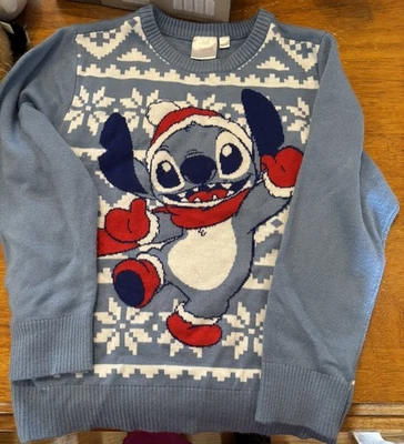 Свитер детский Lilo And Stitch средний рождественский графический пуловер с длинным рукавом M для мальчиков - Изображение 1 из 4