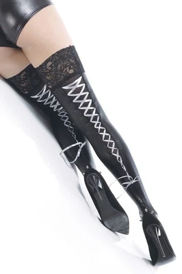 Coquette - D1732 - Stockings - BLACK - Image 1 of 3