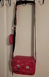 KARL LAGERFELD MAYBELLE CROSSBODY CAMERA BAG FUSCHIA With Pouch - Picture 1 of 24