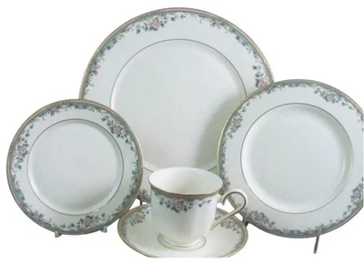Lenox Spring Vista Bone China 5-Piece Set Dinner Salad Bread Plate Saucer & Cup - Image 1 of 4