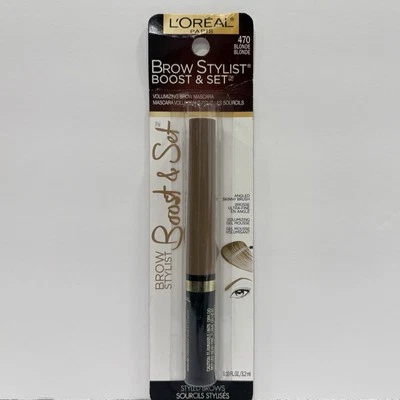 L'Oreal #470 BLONDE Brow Stylist Boost & Set Volumizing Brow Mascara LOREAL 470 - Image 1 of 4