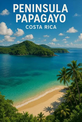 Дорожный плакат с тропическим отдыхом Peninsula Papagayo - Изображение 1 из 4