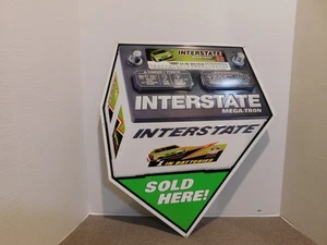 Interstate Batteries Sold Here Tin Sign 19 1/2" x 21 1/2" - Picture 1 of 5