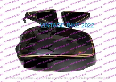 Norton Commando Roadster Black Painted Petrol Tank + 850 Side Panel/FIT FOR - Image 1 of 4