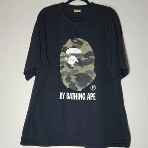 BAPE Camo Big Ape Head T-Shirt Size 3XL Black A Bathing Ape Single-stitch - Picture 1 of 6