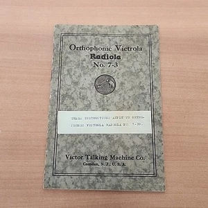 Orthophonic Victrola Radiola No. 7-30 Victor Talking Machine Co Manual - Picture 1 of 4