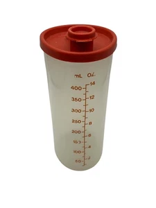 Vintage Tupperware Kunststoff Messkanne 14 Unzen 640-6 mit rotem Deckel - Bild 1 von 5