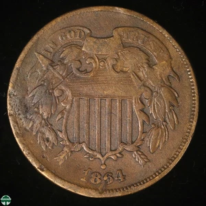 1864 Two Cent Piece Good Details - Picture 1 of 2