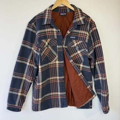 Camisa de franela de fiordo de peso medio de algodón orgánico aislante Patagonia para hombre XL 20385 Foto 1 de 4