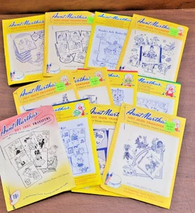 Menge 12 Vintage Tante Martha’s Hot Iron Transfers Stickmuster - Bild 1 von 13