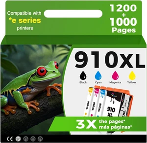 910XL Ink Cartridges Combo Pack for OfficeJet Pro 8015e 8025e 8022e 8028e 8035e - Picture 1 of 6