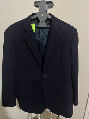 Paul Fredrick Blazer Mens  Wool Reda 110’s Windowpane Made Italy Size 42S(36W) - Image 1 of 4