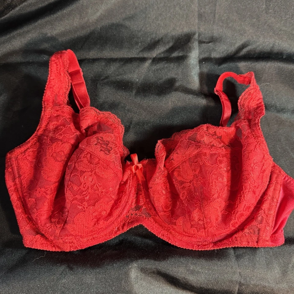 SUJETADOR MUJER FREDERICK'S OF HOLLYWOOD 36D con ALMOHADILLAS REEMPLAZABLES ESTILO 1610 ROJO Foto 1 de 4