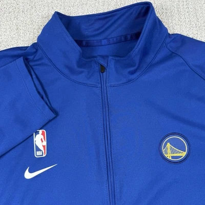 NBA Nike Dri-Fit Men’s Large Golden State Warriors Blue 1/4 Zip Pullover - Image 1 of 4