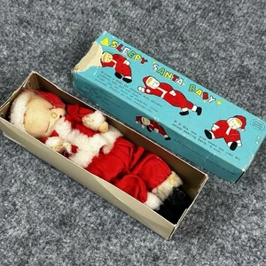 Vintage Shackman Sleepy Santa Baby Doll 1962 Christmas Toy Decor 60s Japan - Picture 1 of 12