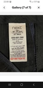Hombre Próximo Traje 2 Piezas Chaqueta 46 Pantalones 40L Carbón USADO UNA VEZ - Imagen 1 de 7