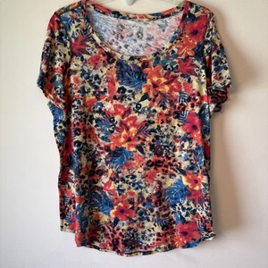 relativity ladies tops 2X Multi colored watercolor art to wear - Picture 1 of 10