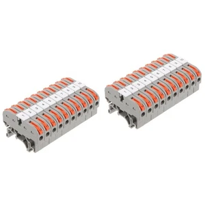 Paquete de 2 terminales kit de conectores eléctricos de riel de cable bloques Din - Imagen 1 de 12