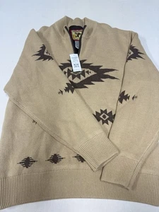 Cinch Herren XXL Aztec Southwestern Pullover 1/4 Zip Mock Neck Sweater Western SW3 - Bild 1 von 4