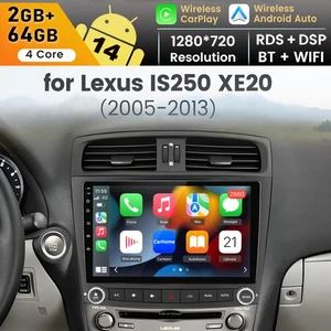 64GB Android 14 Carplay Car GPS Radio Stereo DSP For Lexus IS250 IS350 2005-2013 - Picture 1 of 18
