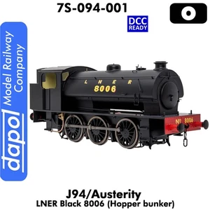 J94 Austerity LNER schwarz 8006 Hopper Bunkerlok DCC ready DAPOL 7S-094-001 - Bild 1 von 5