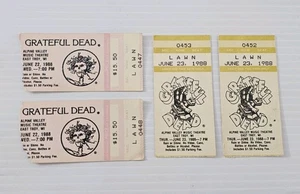 22.07.-23.1988 Grateful Dead Ticket Stubs (4) Alpine Valley East Troy Wisconsin - Bild 1 von 6