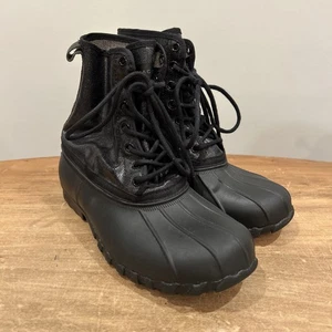 Native x MARC JACOBS The Jimmy Boot Rain Ankle Duck Boots Black Womens Size 7 - Picture 1 of 5