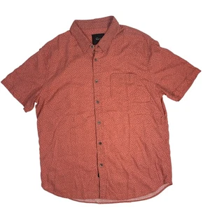 Rails Salmon Pink Floral Short Sleeve Button Down Shirt Men’s XL Casual - Picture 1 of 7